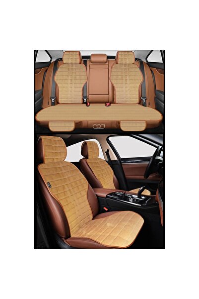 Bod طقم وسائد مقعد السيارة مع غطاء حماية المقعد من الريش بجيب من الريش من سلسلة سبورت سبورت سبورت مجموعة كاملة من الأمام والخلف طابا