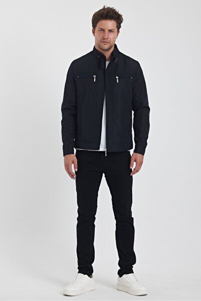 TREND KOMBİN Navy Blue Men's Seasonal Coat