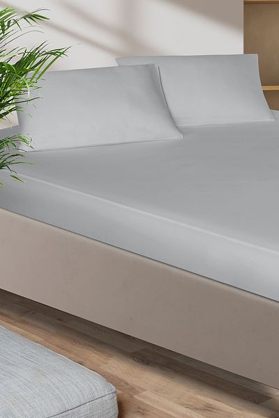 Pierre Cardin ملاءة سرير مطاطية من الساتان القطني 120x200