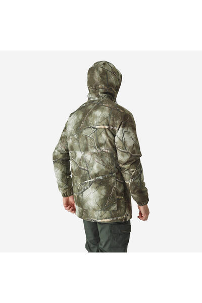 Decathlon Solognac Erkek Kamuflaj Su Geçirmez Kışlık Mont - Avcılık ve Doğa Gözlemi - 100