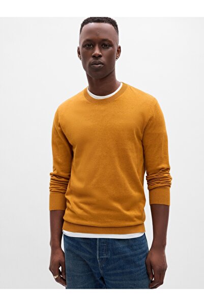 GAP Erkek Turuncu Bisiklet Yaka Kazak