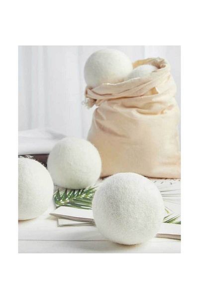 Reyo Natural Softener Large 6 Pieces Laundry Wool Ball with Cloth Bag