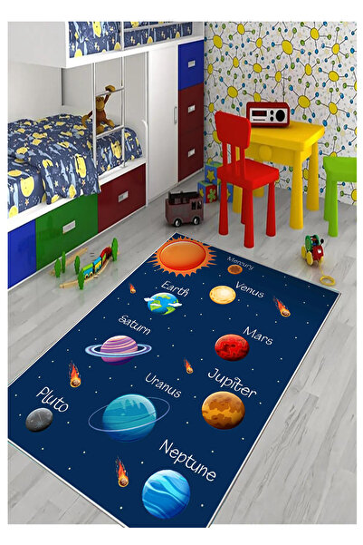 STY Home Uzay Astronot Çocuk Halısı Yıkanabilir Kaymaz Taban bebek Ve Çocuk O...