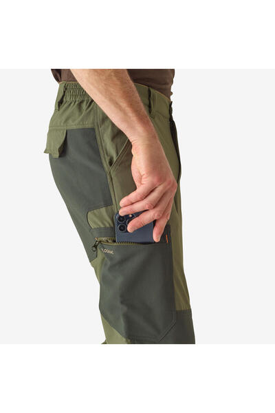 Decathlon Solognac Men's Cargo Hunter Pants - Green - Hunting and Nature Observation - 520