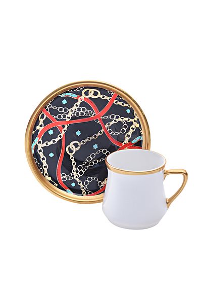 Glore Turkish Coffee Cup 6 Pieces Chain