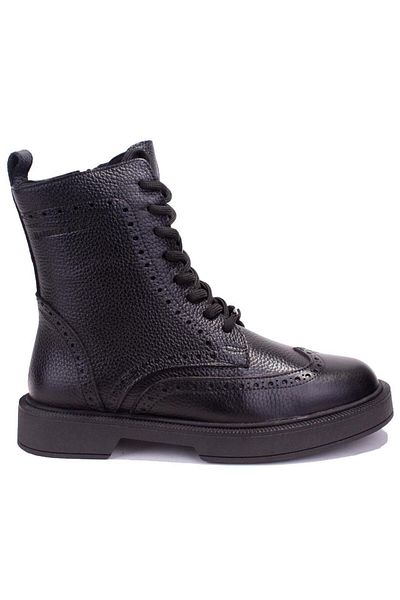 Hammer Jack 8309951   Clee Orthopedic Black Leather Women's Boots - Daily Flat Heel