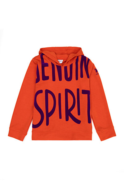 U.S. Polo Assn. Kız Çocuk Turuncu Kapüşonlu Sweatshirt 50272434-VR181