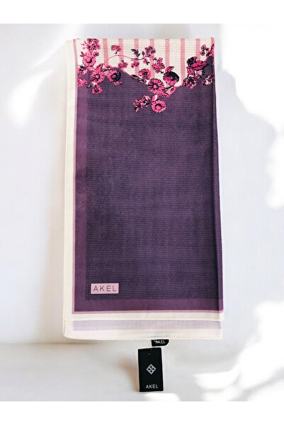 Akel Ψηφιακό μαλακό κασκόλ 95x95 με μοτίβο λουλουδιών