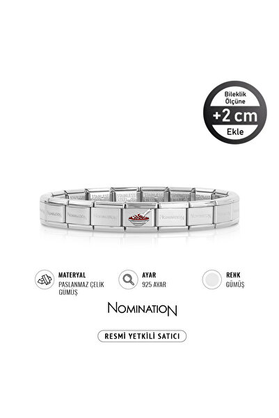 NOMİNATİON Italy Composable 925 Ayar Gümüş Makarna ve Çelik Bileklik Silver