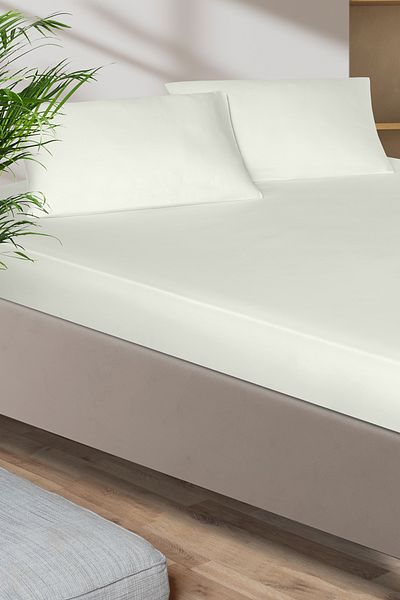 Pierre Cardin ملاءة سرير مطاطية من الساتان القطني 160x200
