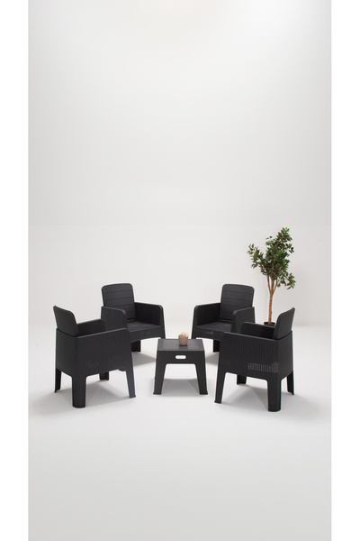 SANDALİE Apex 1+1+1+1+S Bahçe&Balkon&Teras Mobilyası – Antrasit