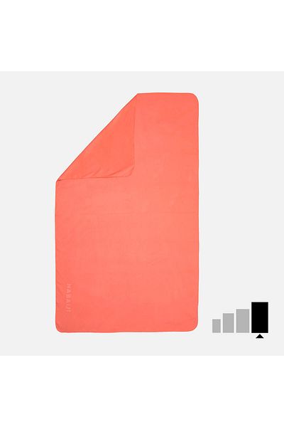 Decathlon Πετσέτα Nabaiji Microfiber - Μέγεθος Xl - Χρώμα κοραλλιών - 110 × 175 cm