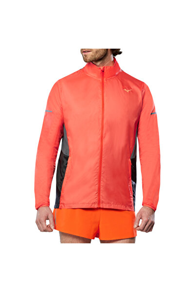 MIZUNO Aero Jacket Men's Raincoat Orange/Black