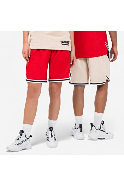 Decathlon Tarmak Yetişkin Basketbol Şortu - Çift Yönlü - Kırmızı / Bej - SH500