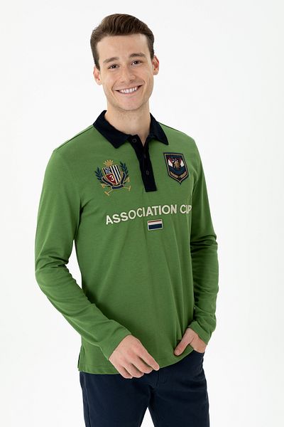 U.S. Polo Assn. Ανδρικό πράσινο φούτερ 50270848-vr054