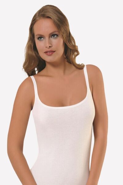 Cooqpoo Rope Strap S-M-L-Xl Size Plain Tank Top White