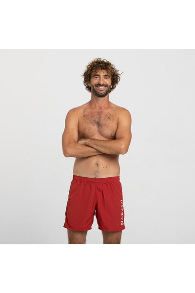 Decathlon Nabaiji Men's Pool Shorts - Red - Basic 100