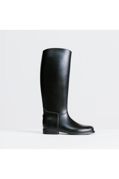Decathlon Fouganza Yetişkin Binici Çizmesi - Siyah - 100