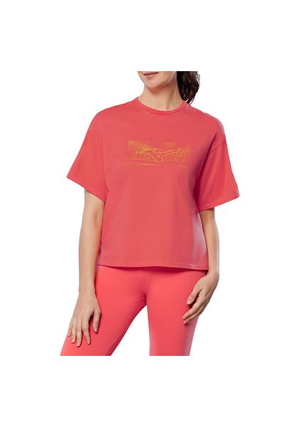 MIZUNO Γυναικείο μπλουζάκι Athletics Graphic Ροζ