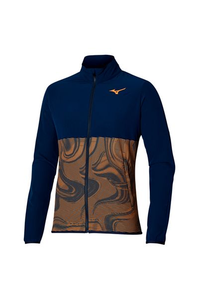 MIZUNO Charge Printed Jacket Ανδρικό αδιάβροχο Navy Blue