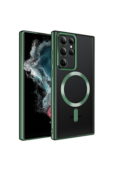 Fibaks Samsung Galaxy S22 Ultra Kılıf Kamera Çıkıntılı Korumalı Magsafe Şarj ...