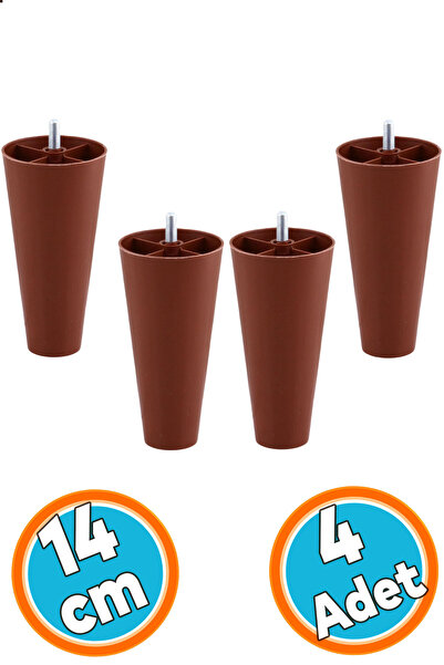 NZB Mobilya Yükseltici Kanepe TV Ünitesi Koltuk Ayağı Baza Ayakları Kahve Düz...