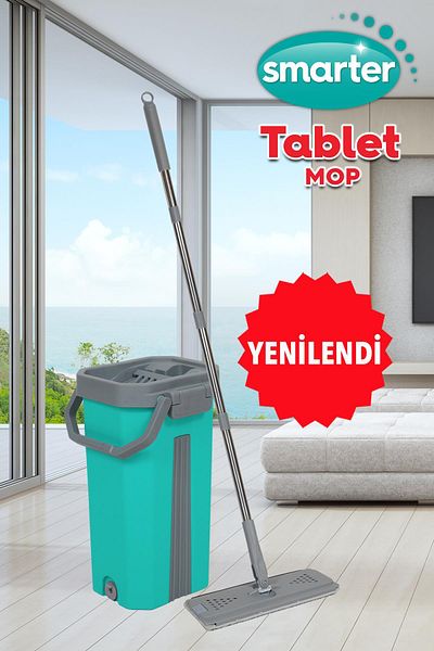 SMARTER Green Tablet Mop and Mop Cleaning Set