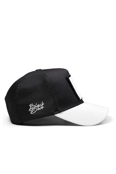 BlackBörk V1 Legend Logo бяло-черна шапка за камион