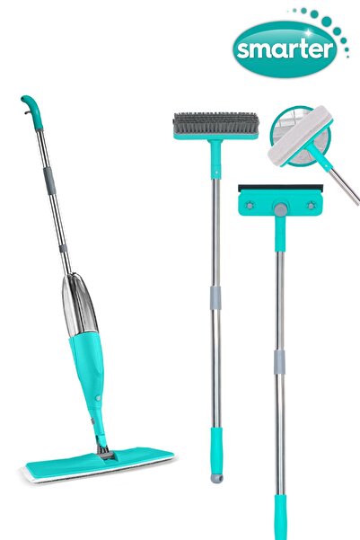 SMARTER Shıny Sprey Mop Fırça Ve Sünger Set Mop Temizlik Seti