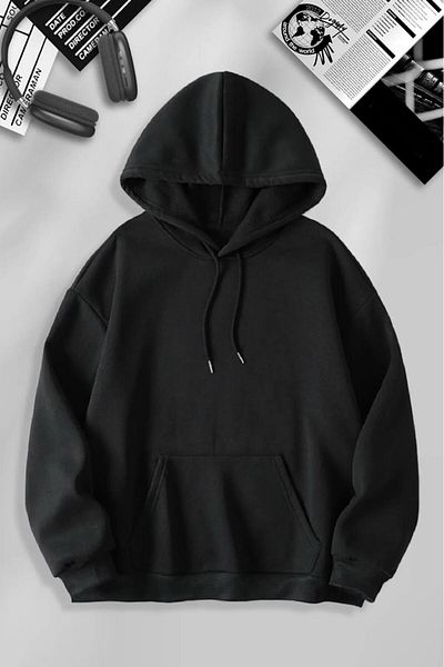 JoneBase Mc Queen Sally Unisex Oversize Hooded Sweatshirt - Paired Lover Back Printed, 100% Cotton Set of 2