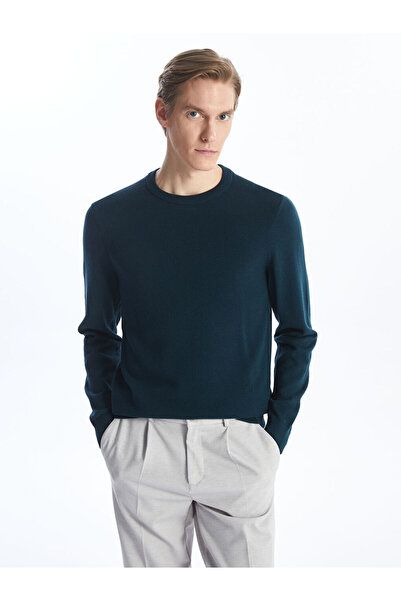 LC Waikiki طاقم الرقبة سترة طويلة الأكمام الرجال تريكو