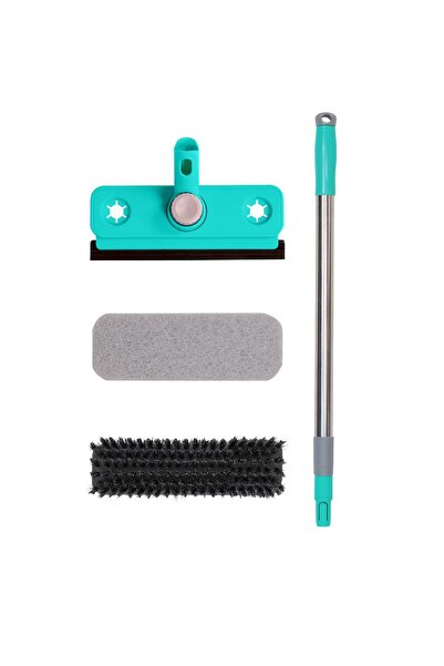 SMARTER Saplı Fırça Ve Sünger Seti Teleskopik Mop