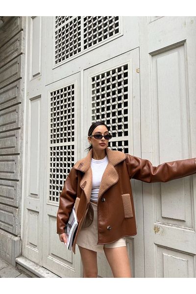 ZF BUTİK Schwarze Oversize-Jacke für Damen