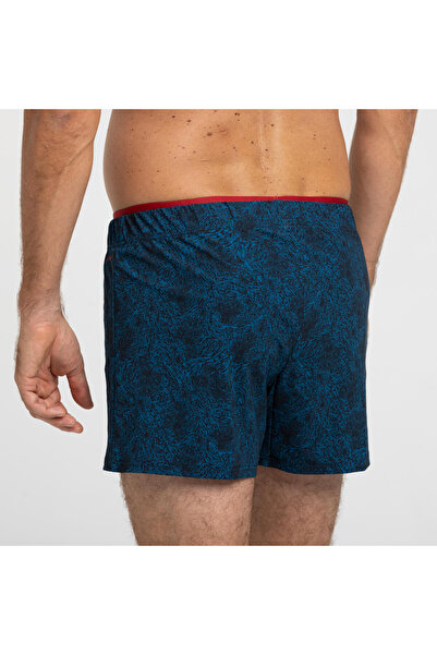 Decathlon Ανδρικό σορτς Nabaiji κοντό 16 ιντσών για πισίνα - Μαύρο - Μοτίβο - 100 COURT