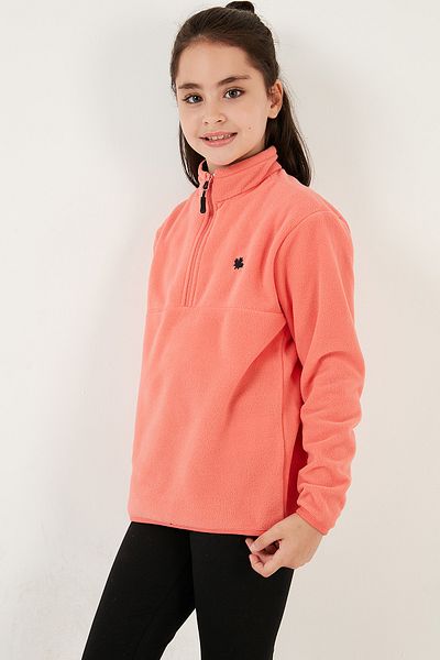 Lela Soft Textured Zippered Stand Collar Winter Fleece Unisex Children's Fleece 5905002