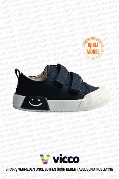 Vicco Luffy Model Lighted Baby Boy and Child Navy Blue Sports Shoes
