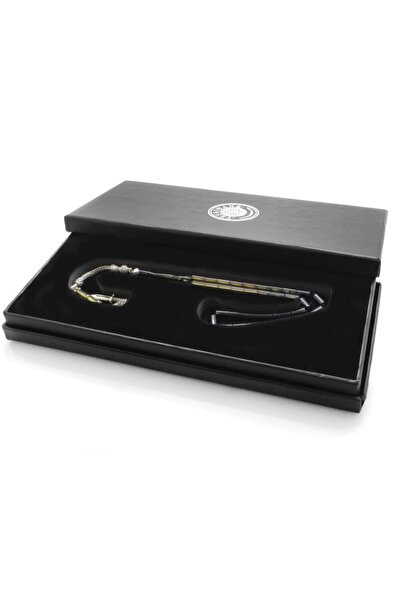 Tesbihane Non-Tarnish Metal Wedge Tufted Cutting Cut Straining Black-white Fire Amber