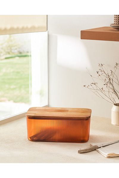 Madame Coco Eolya Wooden Bread Box with Lid