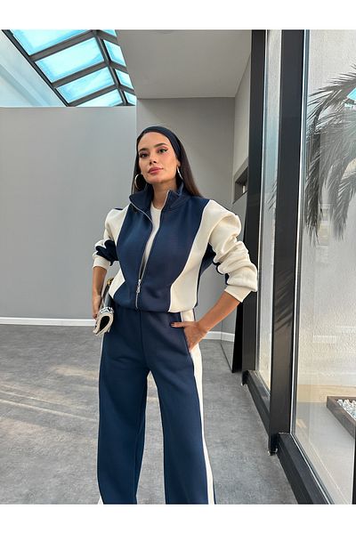 ESRAHELVACI Double Color Bias Sweatshirt Set