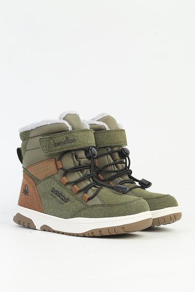 Benetton Khaki Color Children's Boots - Waterproof, Waterproof Bni-11000