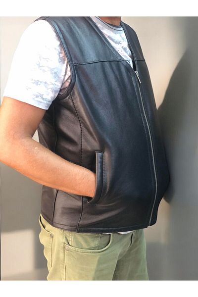 Sir Cliffson Genuine Leather Men's Vest