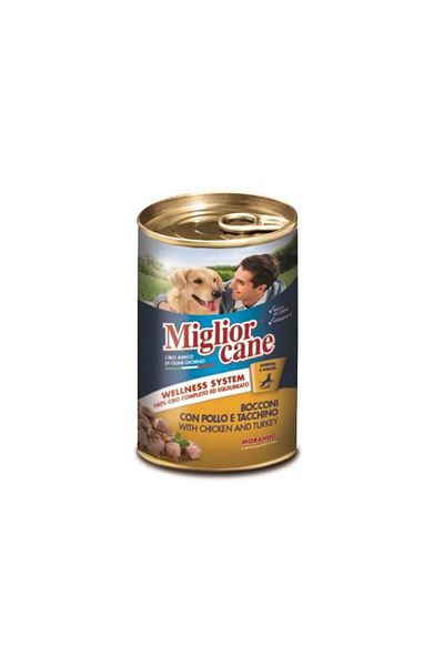 Miglior Cane Chunks with Chicken and Turkey Canned Dog Food, 1250g Pack of 12