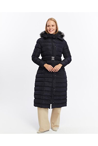 KMKkombin Γυναικεία νέα σεζόν Long Wedge με ζώνη φουσκωτό αθλητικό παλτό