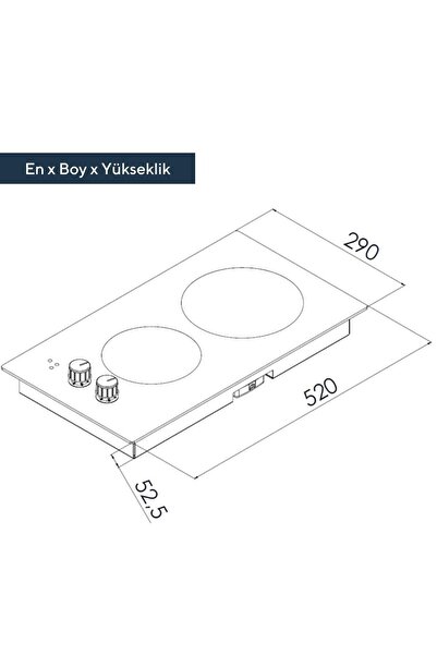 KUMTEL V3-02 İkili Vitro Seramik Ankastre Elektrikli Domino Ocak