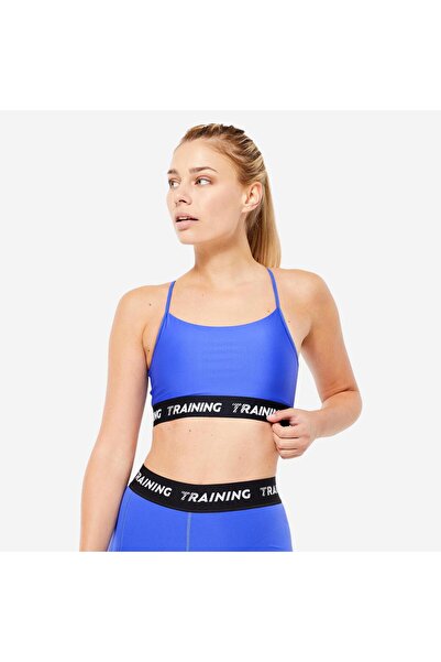 Decathlon Sportski grudnjak sa križnim naramenicama - Fitness Kardio - Indigo...