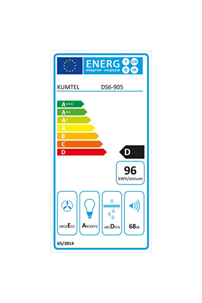 KUMTEL DS6-905W Sürgülü Aspiratör - Beyaz