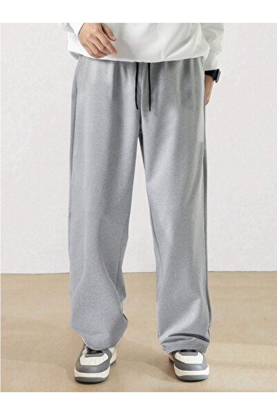 yx yustex sport Gray Baggy Loose Fit Comfortable Fit - Straight Leg Sweatpants