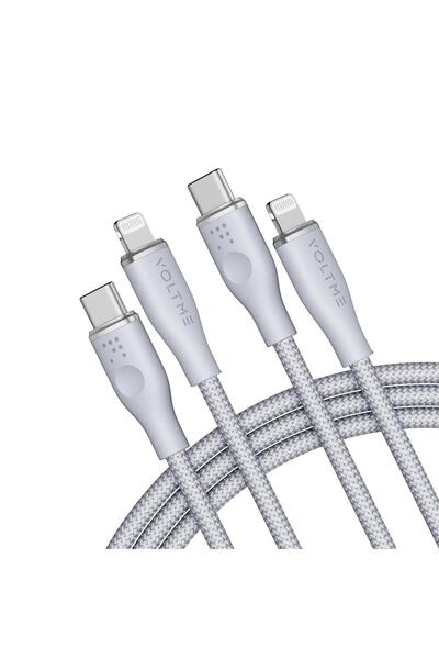 VOLTME C2086 Powerlink Rugg 60w Type-c To Lightning Şarj Kablosu 2m 3a- Gri