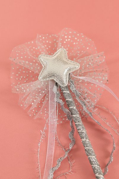 Minia Concept Kids Silver Row Star Concept Girl's Wand Wand Crown Set