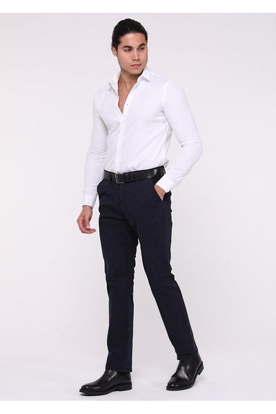 CEDY DENIM Ανδρικό Chino Lycra με ψηλή μέση - Κλασικό παντελόνι με φαρδιά εφαρμογή και πλαϊνές τσέπες